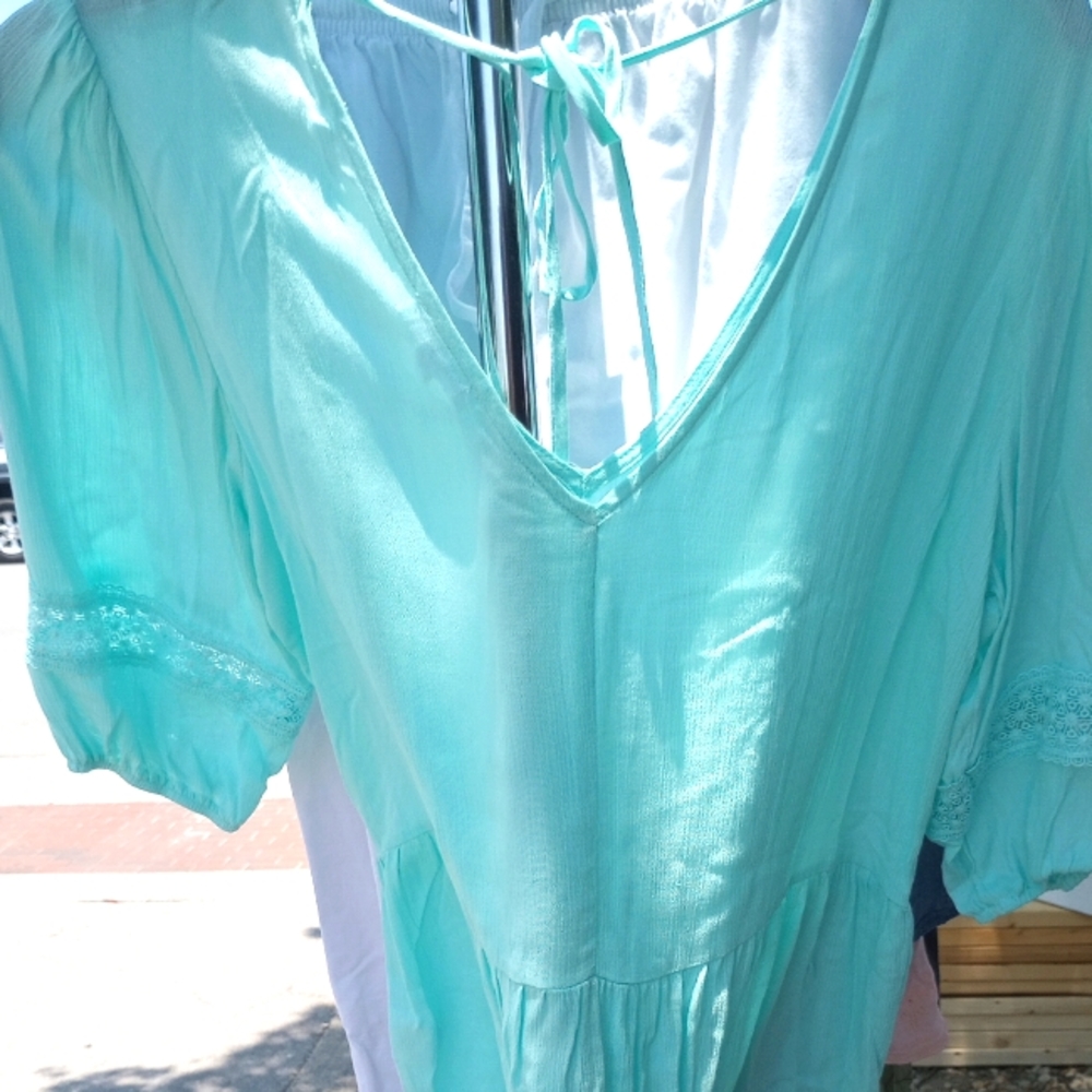 V neck gauze blouse